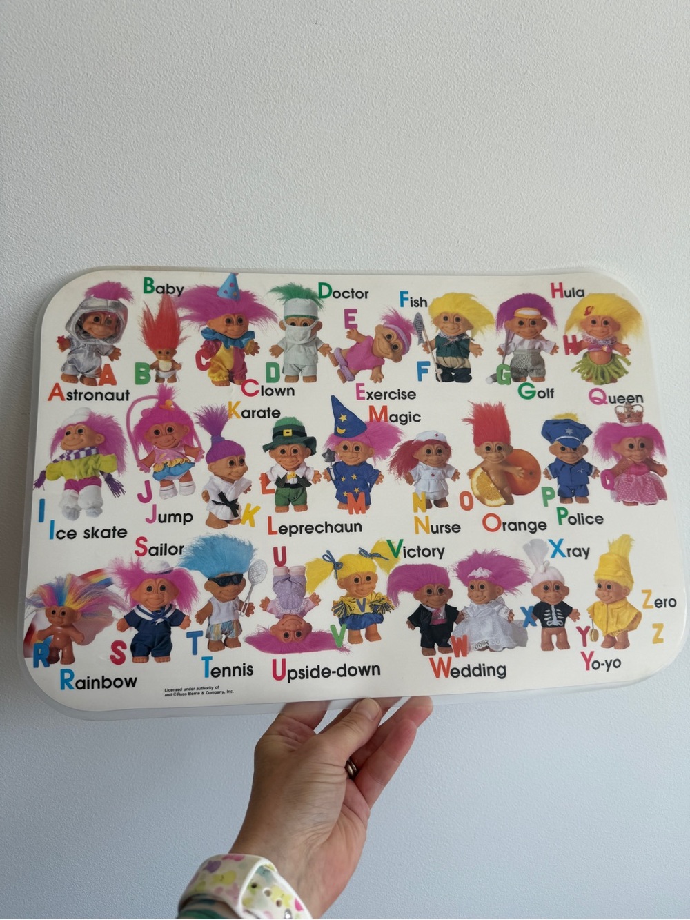 Vintage TROLL laminated placemat
